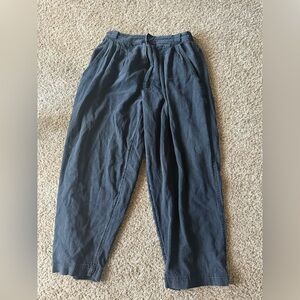 Free people black linen trousers